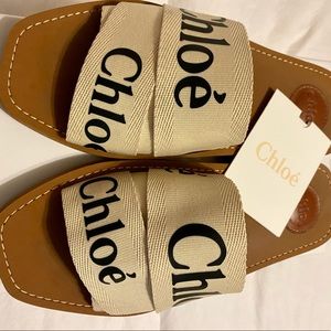 Chloe Woody Flat Sandals
